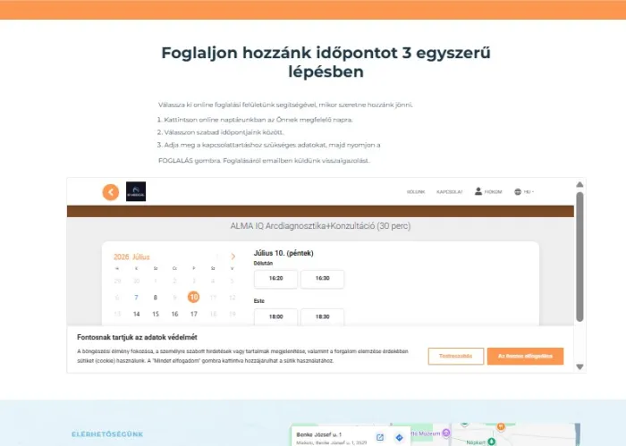 Meglévő időpont foglaló beágyazása - WN Sales