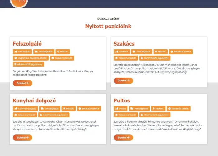 Összesített állás hirdetések - WN Sales